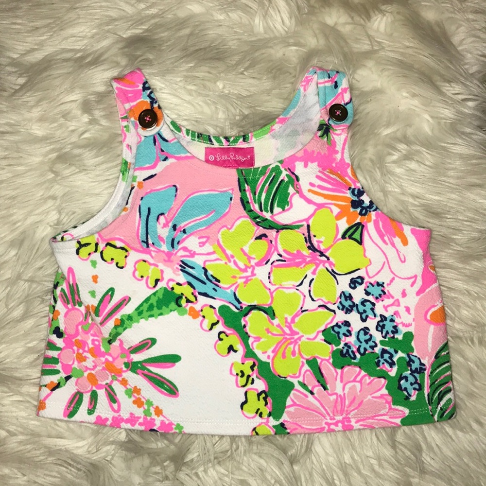 Lilly Pulitzer Nosey Posey Half Top, Crop Top